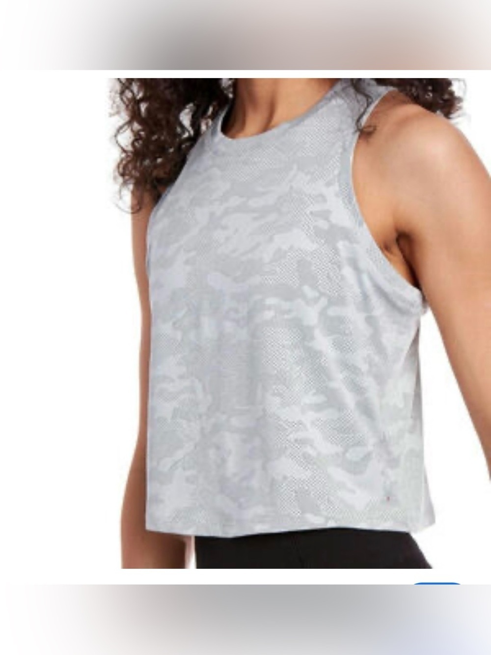 Spyder Light Gray Camo Cropped Tank